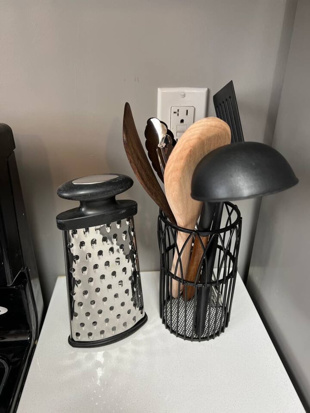 The kitchen is stocked with essential utensils for great cooking experience.