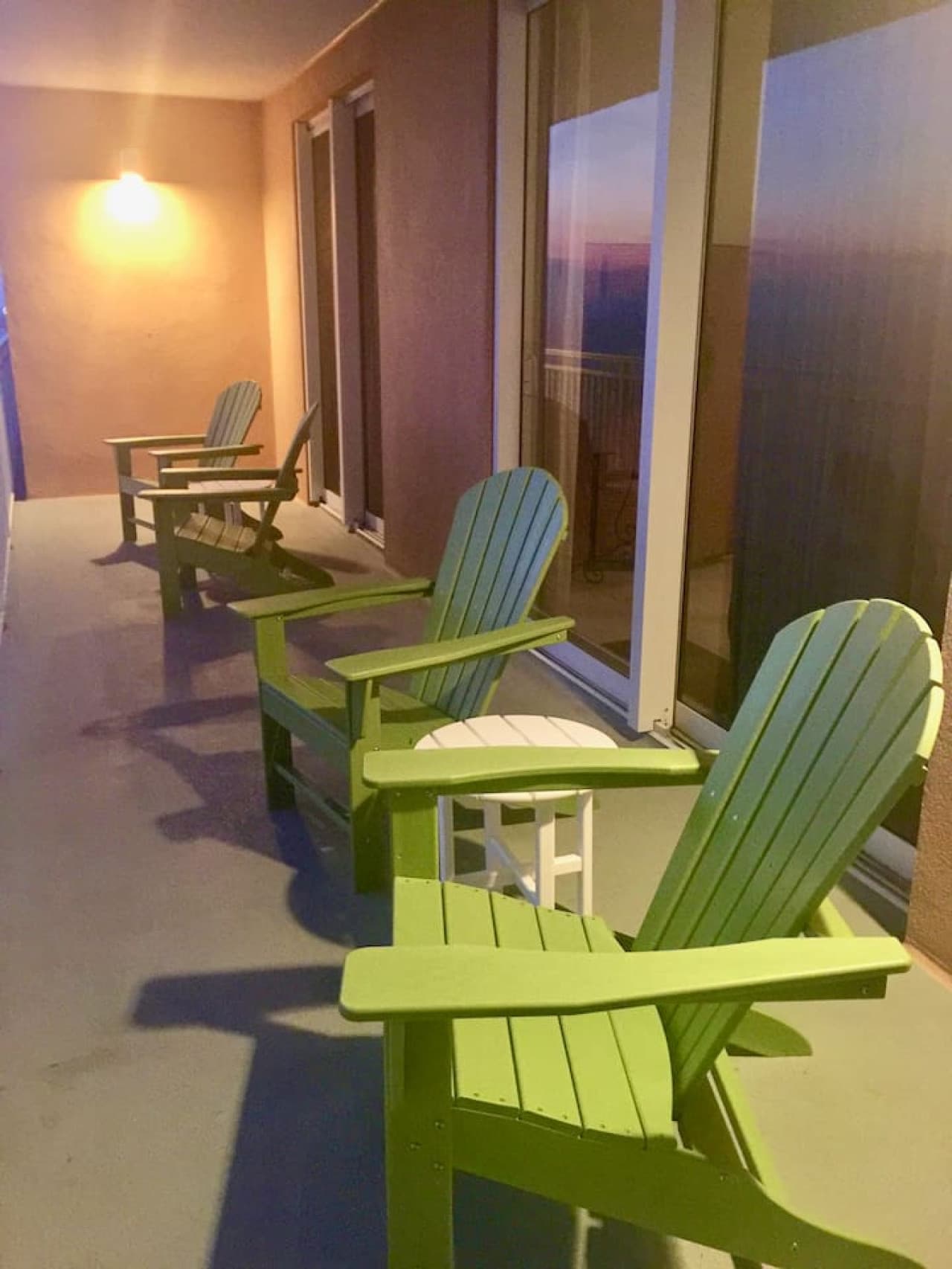 Outdoor seating with the beach in sight, perfect for quiet mornings or sunset chats.