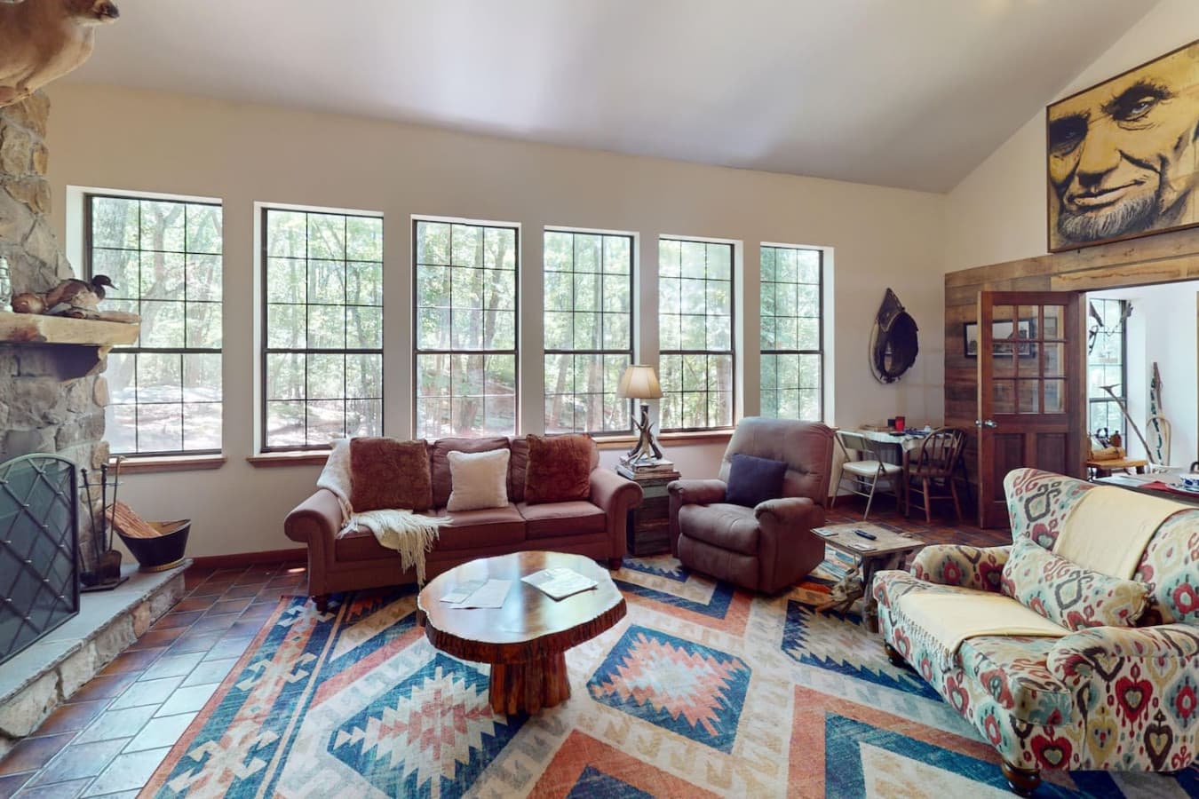 Rock Haven – Living room with an abundance of natural light.