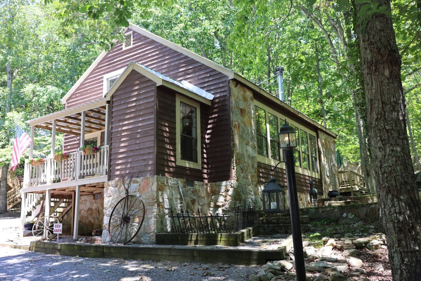 The Rock Haven cabin exterior.