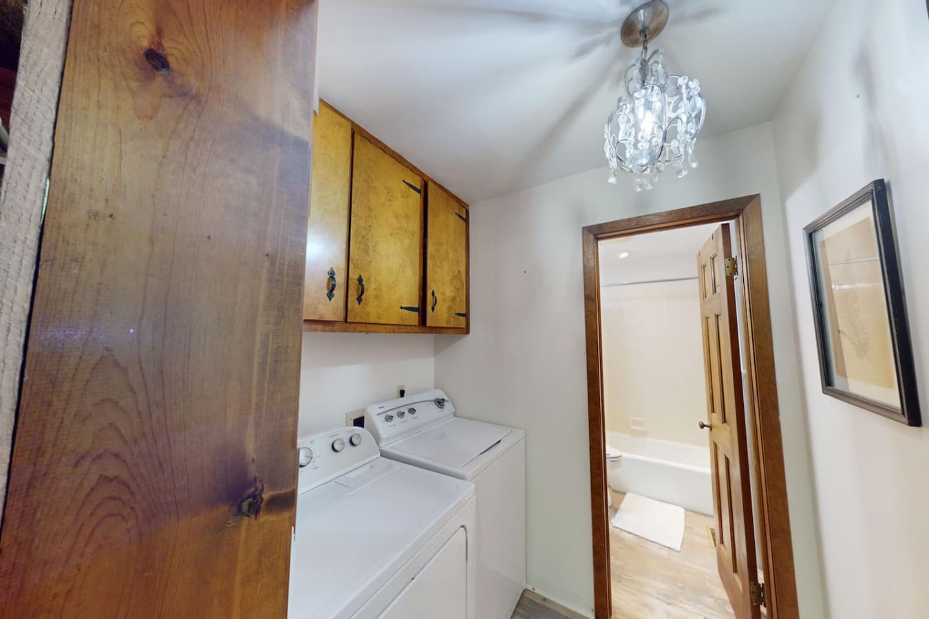 Rock Haven – Laundry room for easy access during extended stays.