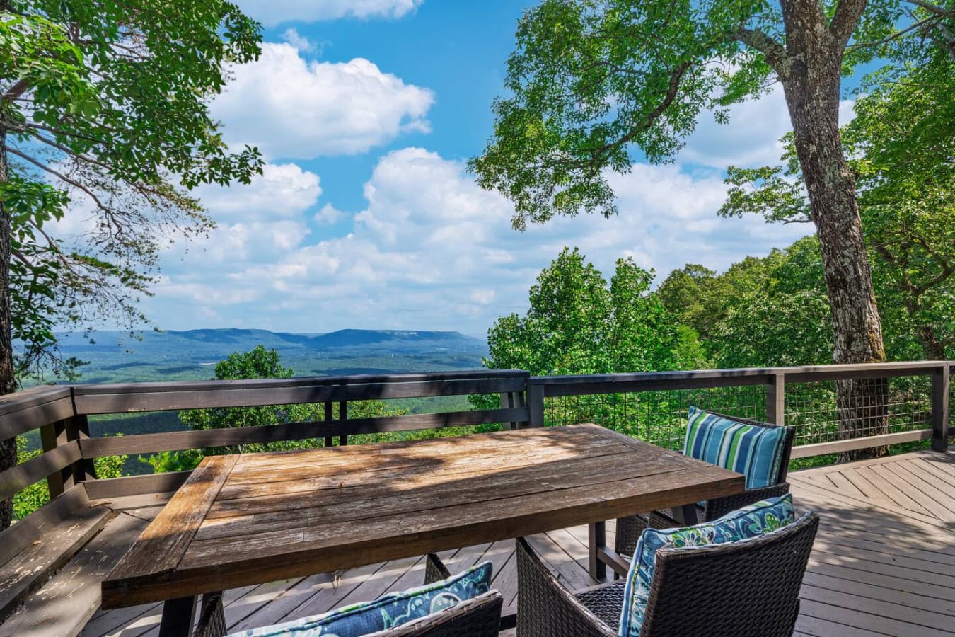 Dine al fresco with sweeping mountain views and crisp evening air.