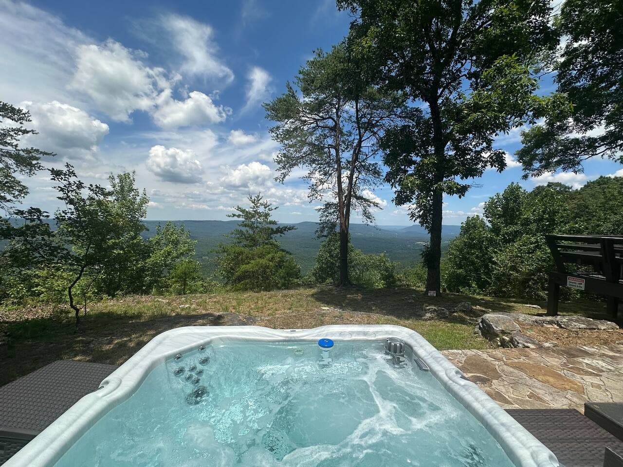 Soak under the stars and let the mountain air melt your stress away.