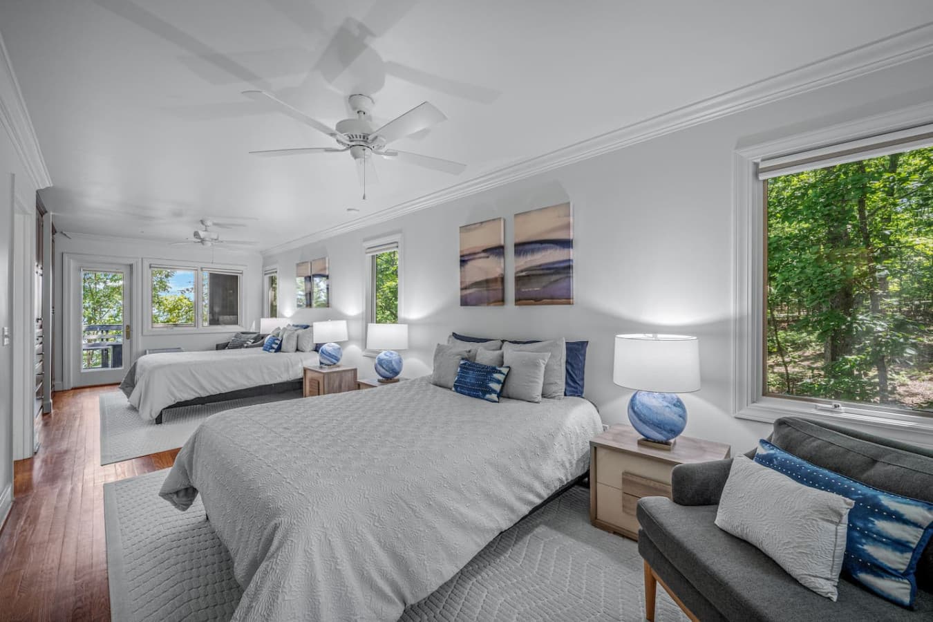 Two queen beds and quiet mountain mornings—rest easy surrounded by warmth and style.