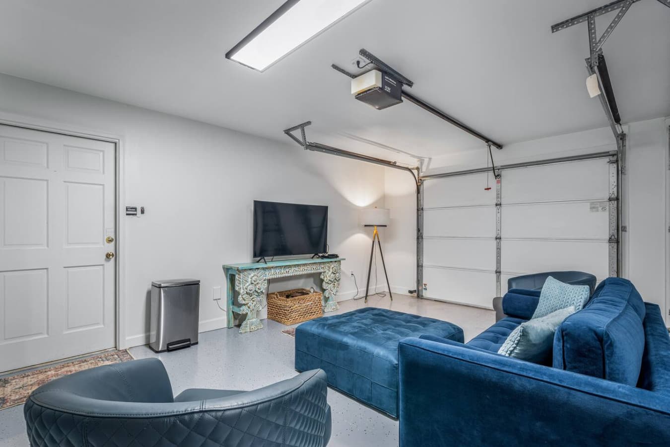 A cozy hangout spot with games, TV, and space for everyone to unwind.