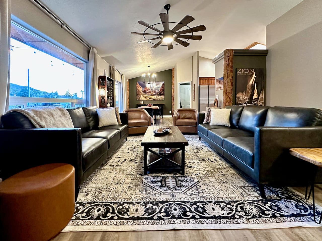Dive into plush cushions and enjoy a laid-back vibe in our stylish living room.