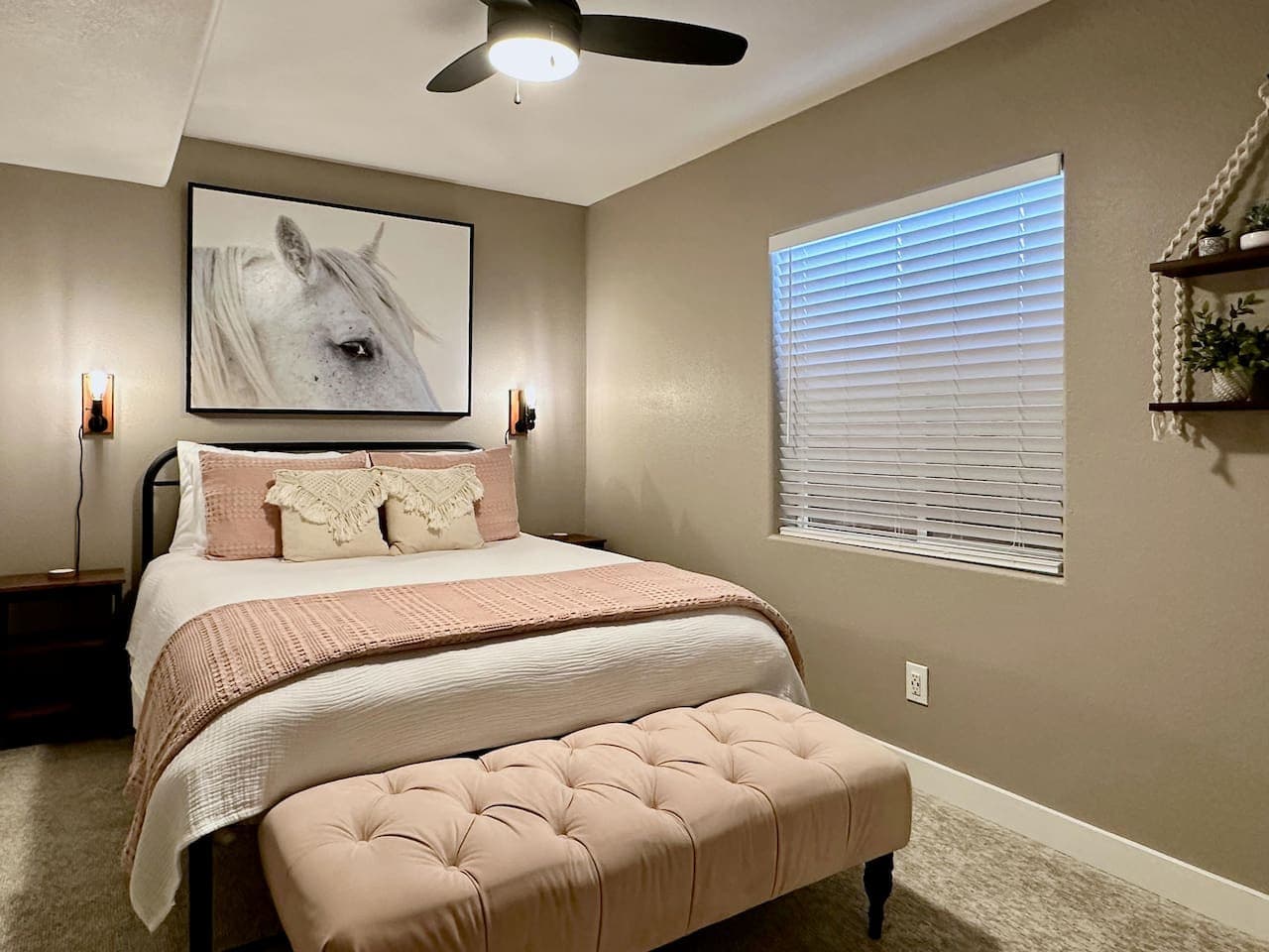 Queen’s quarters where the vibes are calm and the sheets are silken. Dive in for a majestic slumber!