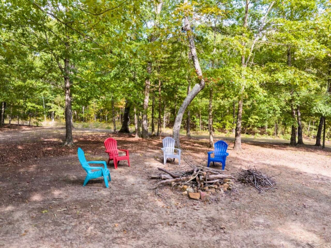Firepit for cozy evenings outdoors. Wood is not provided.