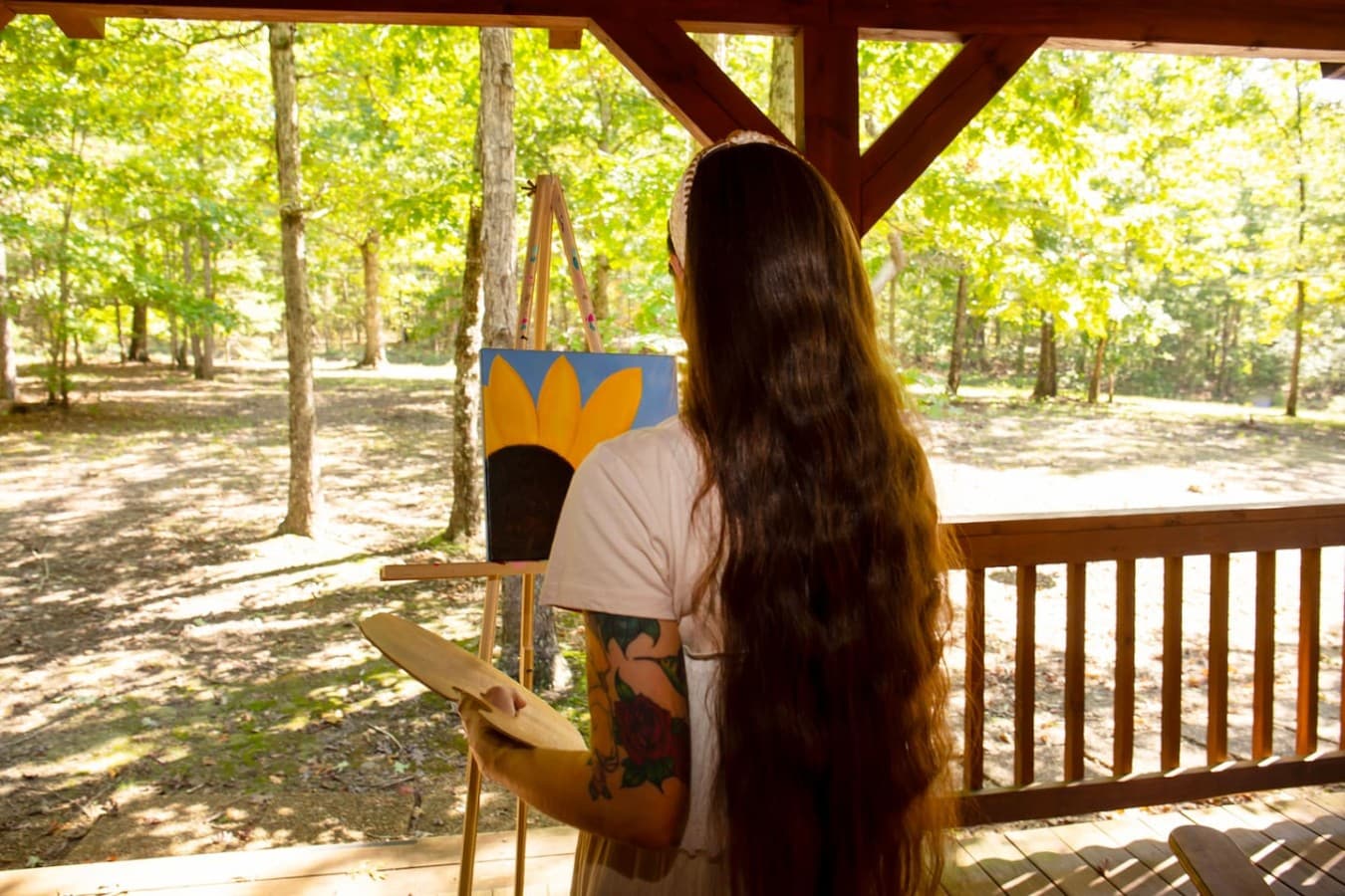 Paint on the porch – a serene spot for peace and quiet.