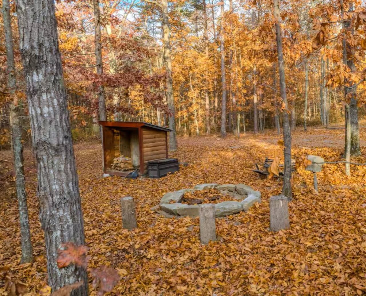 Cozy up by the firepit and enjoy warm nights under the stars.