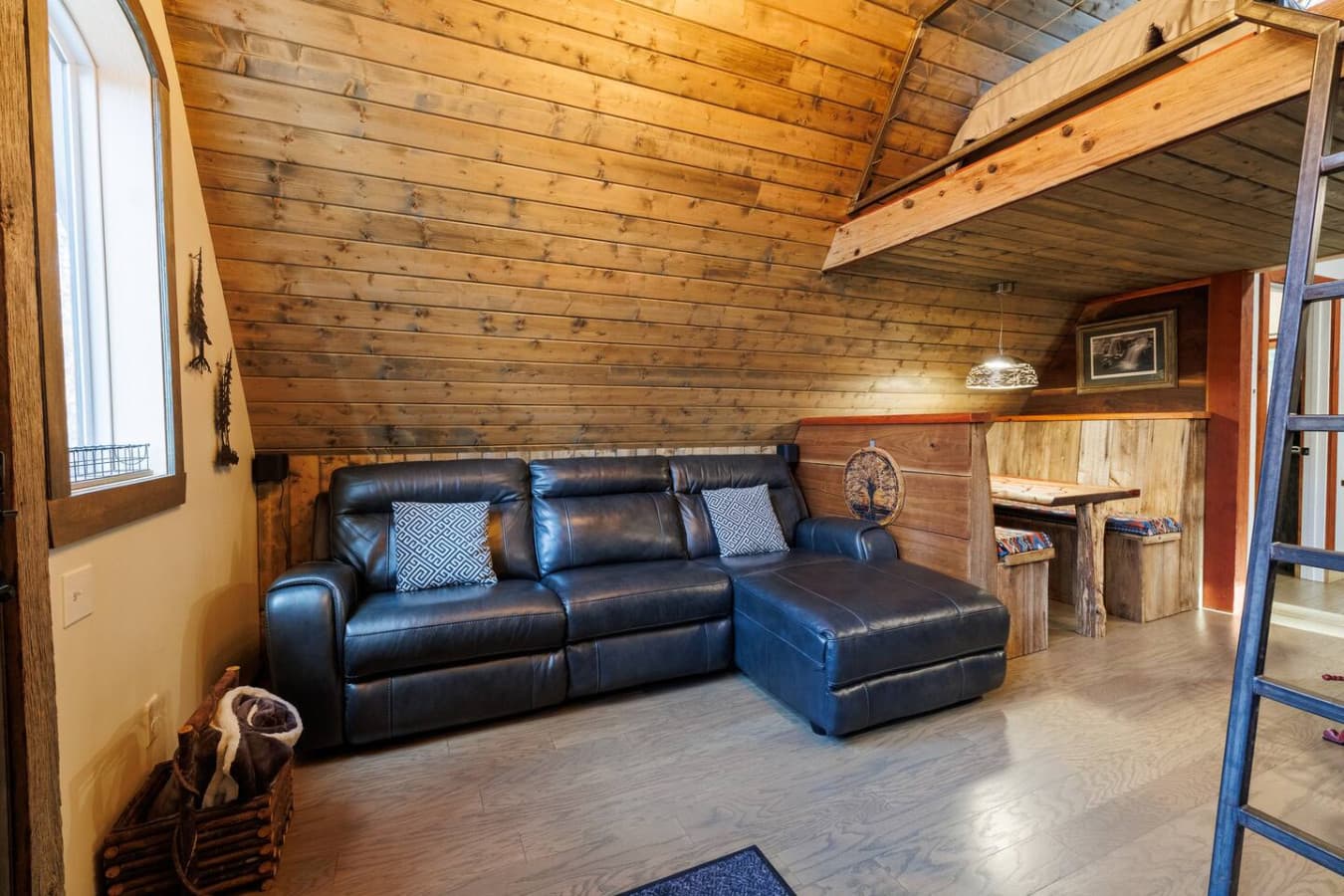 Large sectional sofas in the living area for relaxation.