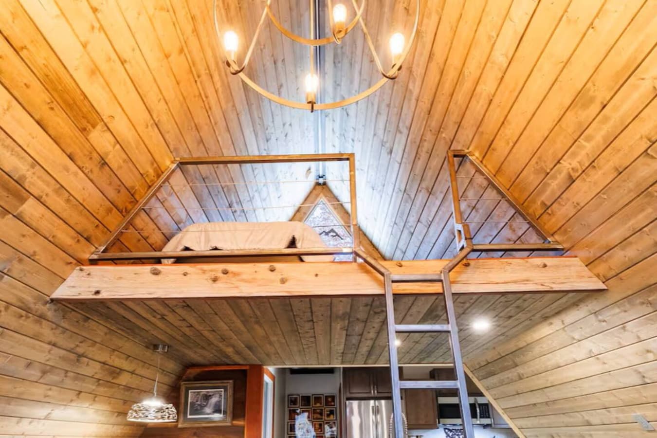 A welcoming loft view right from the living area, offering an open, airy feel as soon as you step inside. The loft area serves as the bedroom 2.