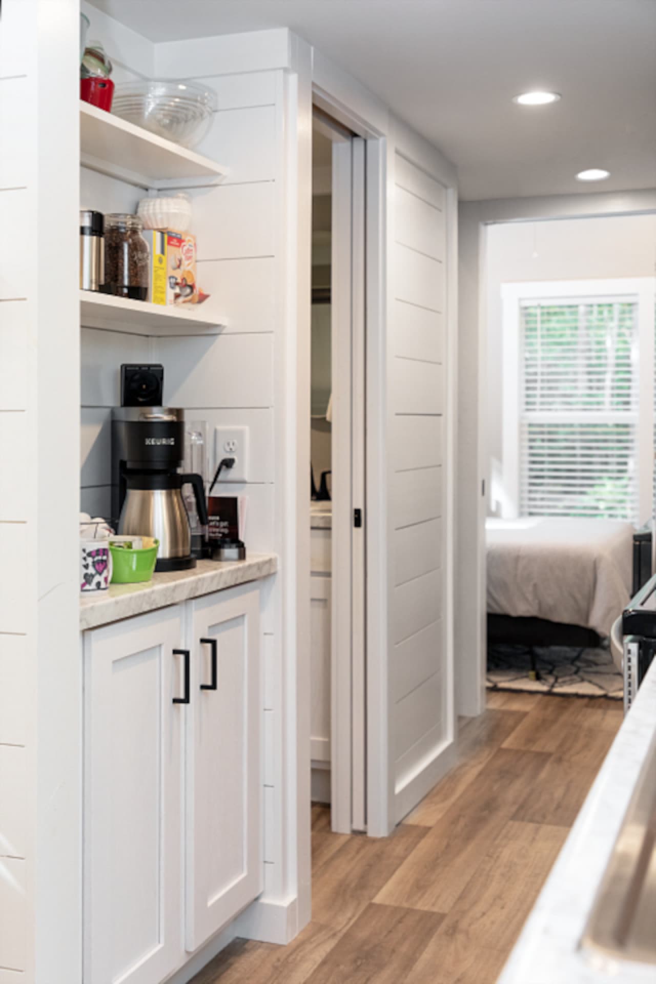 Hall way to Bathroom and Bedroom