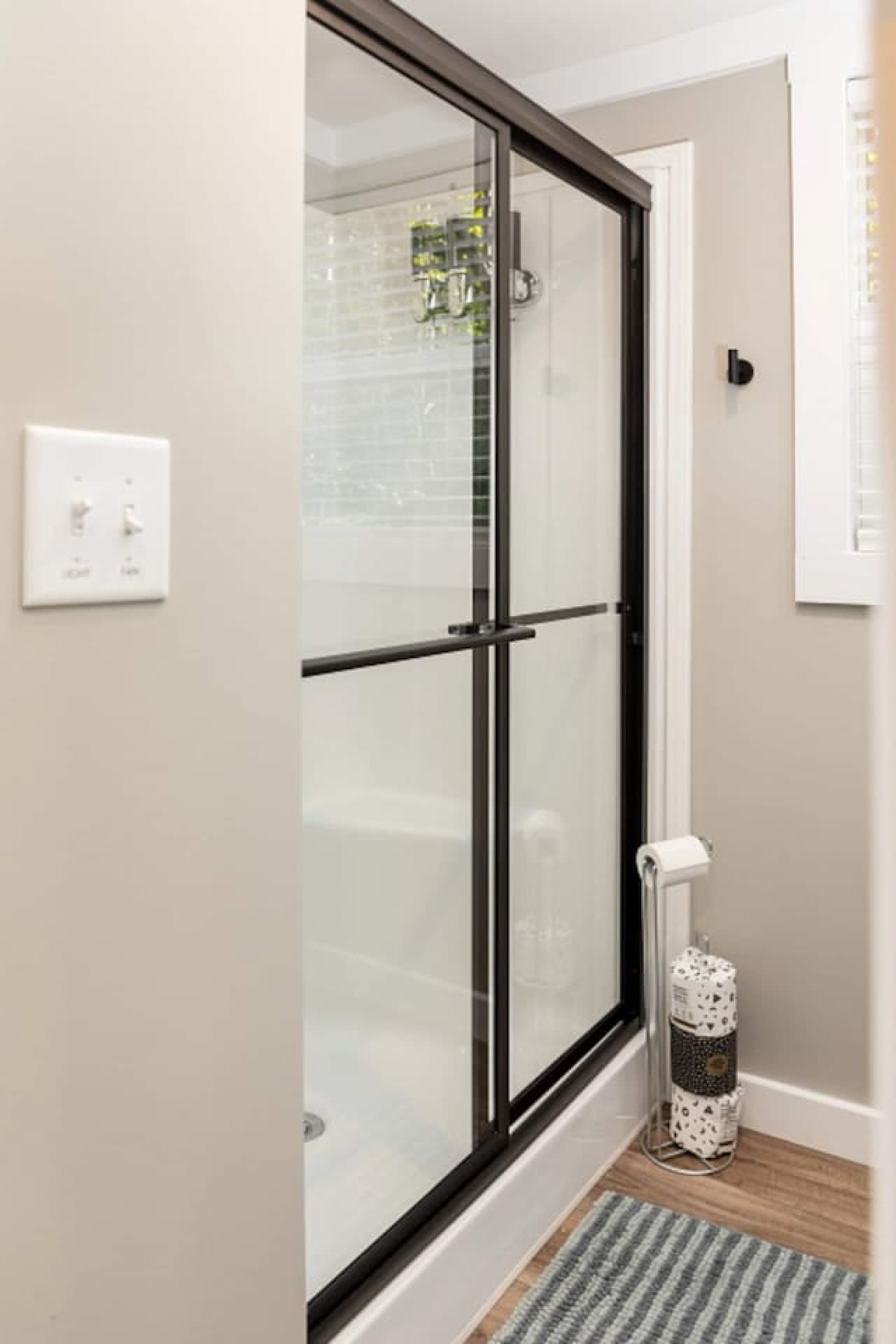 Shower with Glass Doors