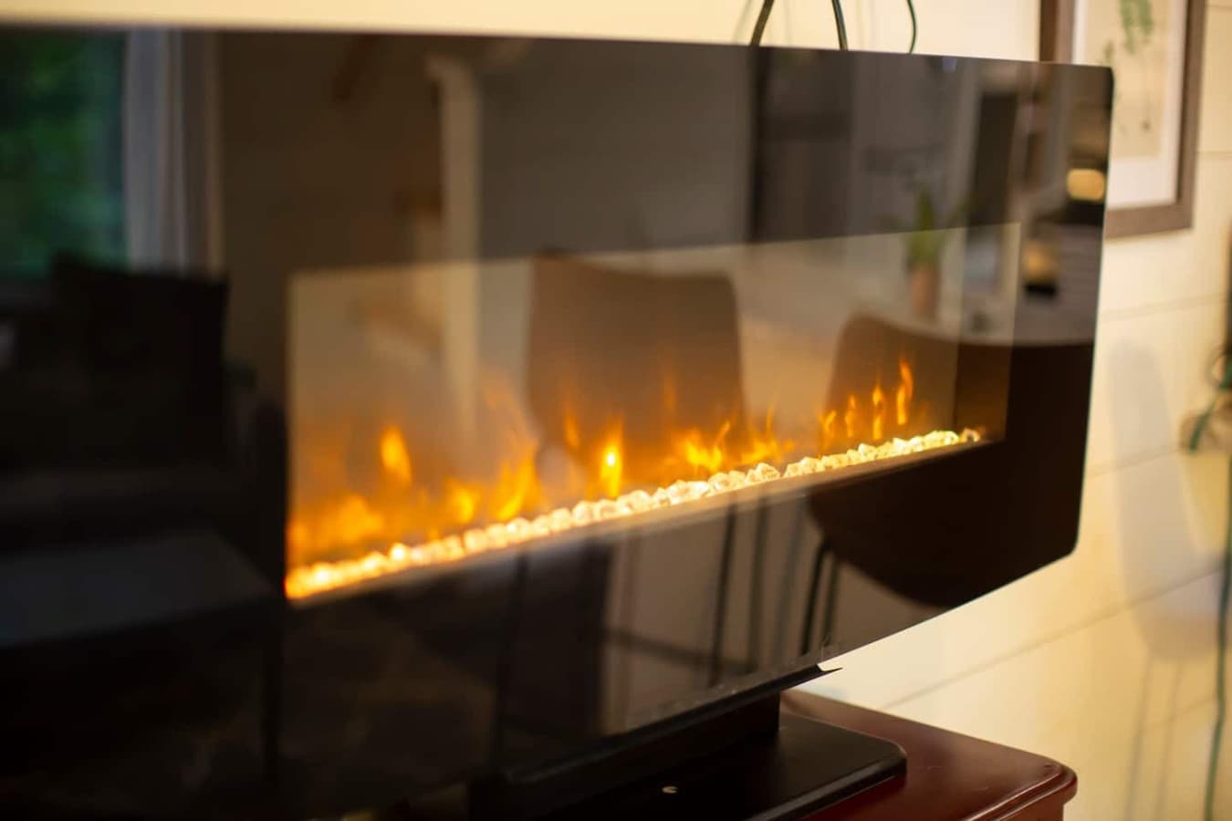 Indulge by the fireplace.