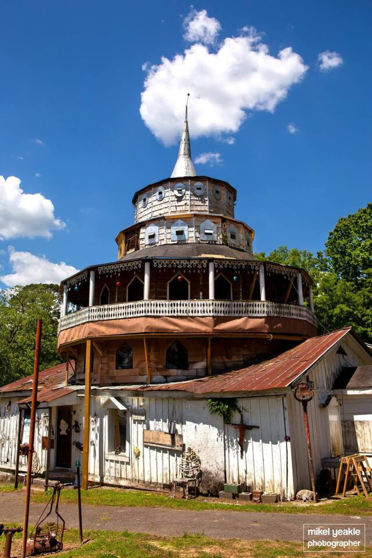 Howard Finster's Paradise Gardens is a must see. Tour through the eclectic mind and garden of Howard Finster in Summerville, GA which is only 16 miles from the Cricket By The Creek.