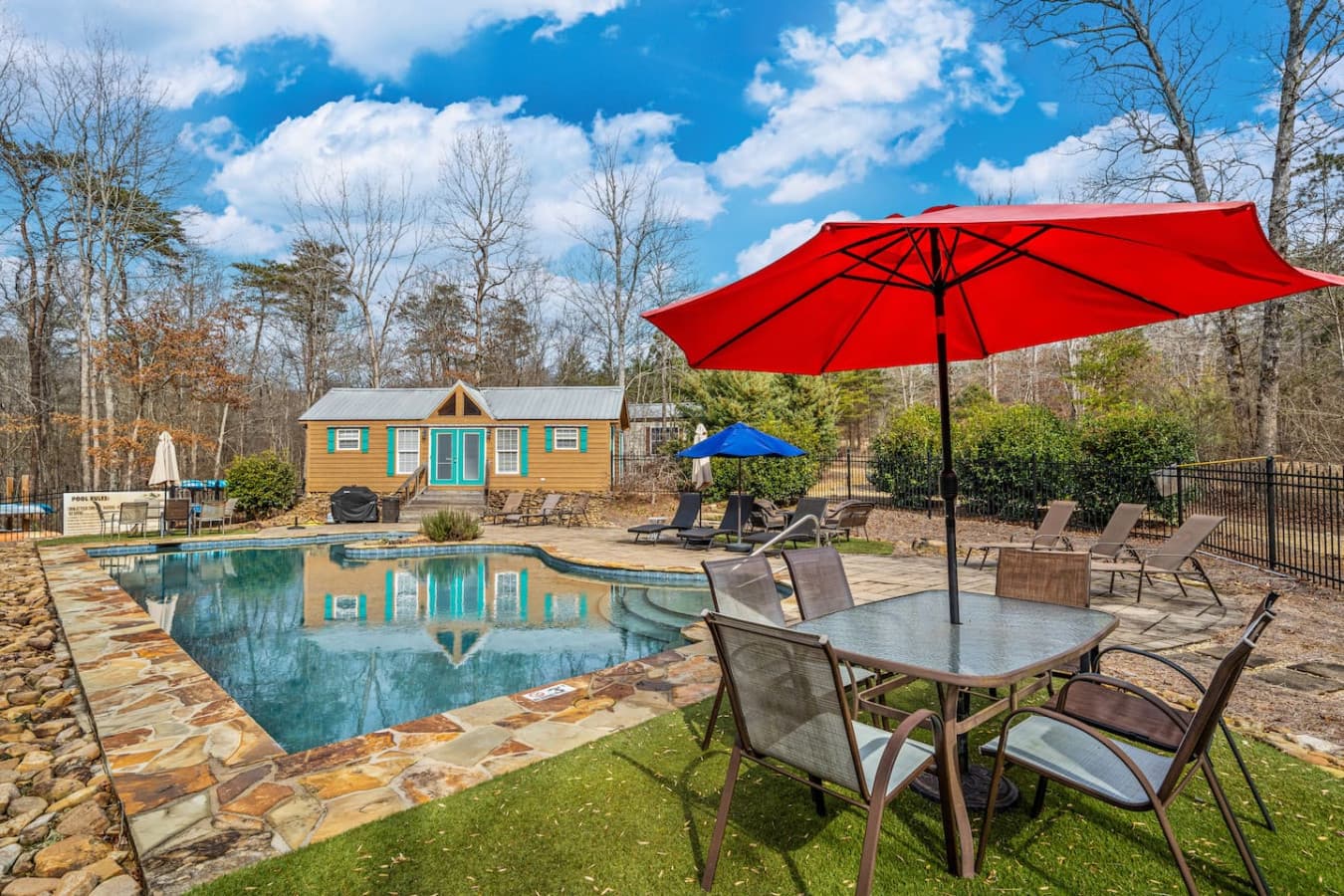 Vacation vibes all day long—float, relax, repeat. Pool is open May-October.
