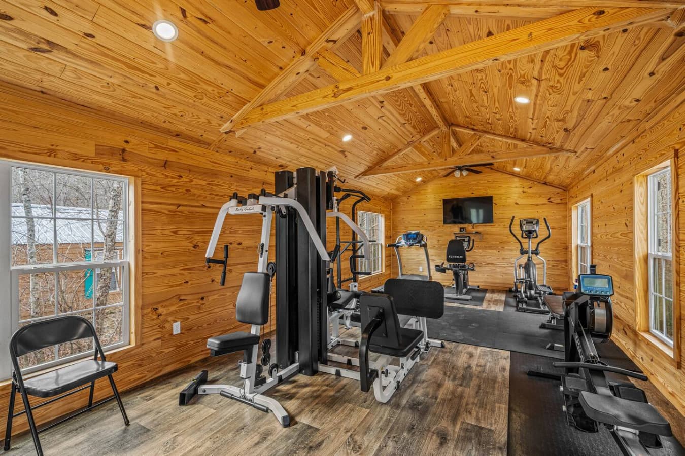 Recharge your body and mind — the Tiny Gym within the community offers an inviting space to move, stretch, and sweat.