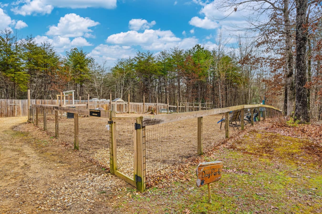 Let your pup play and make new friends at the community dog park.