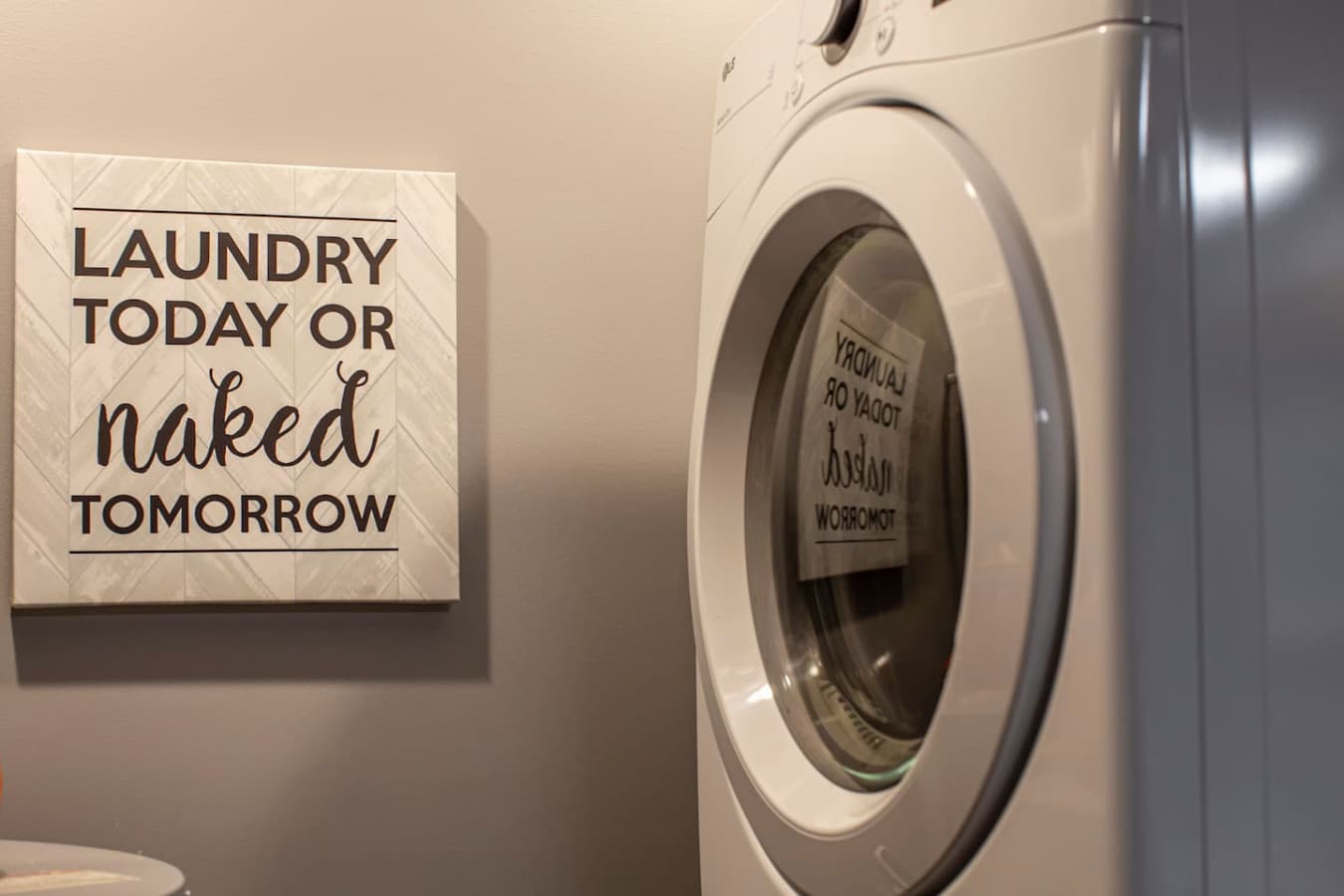 Stacked washer and dryer