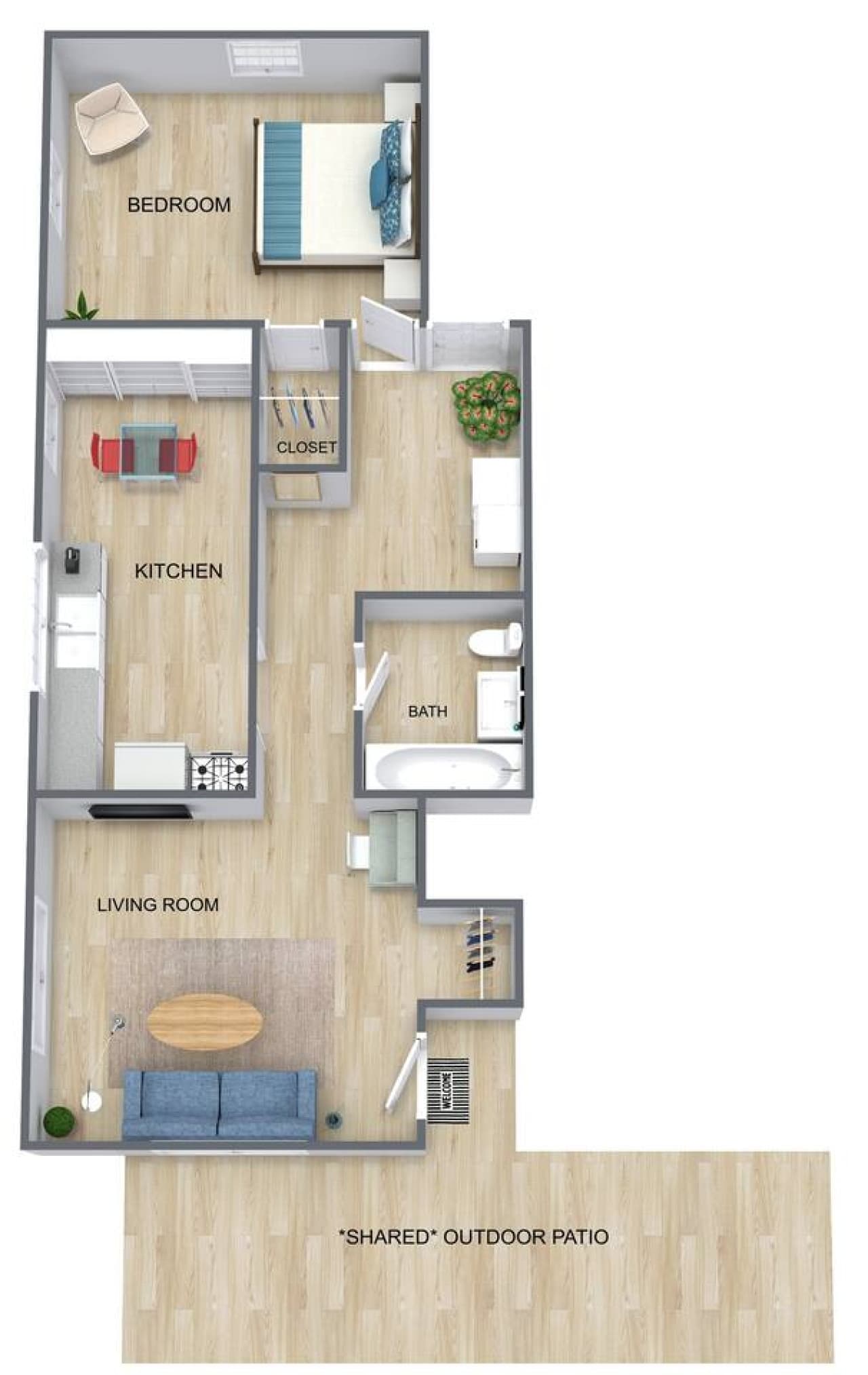 Floor plan— so you can visualize how you move through your space.