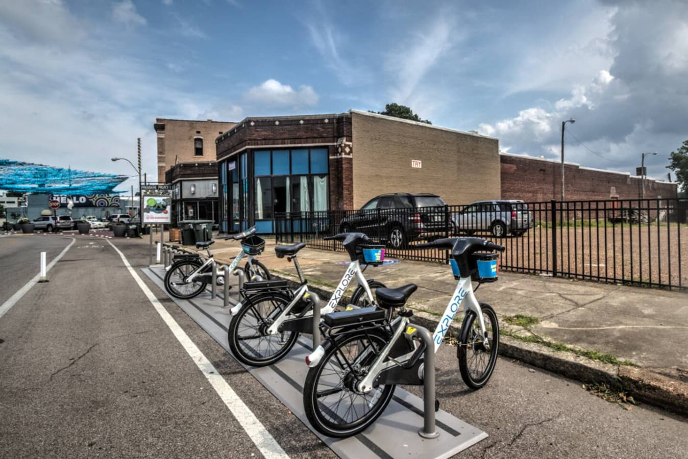 You'll see many of these bike stations around midtown and downtown. Just download their app and you're ready to go! The closest rack is right off Madison ave about a 10 minute walk away
