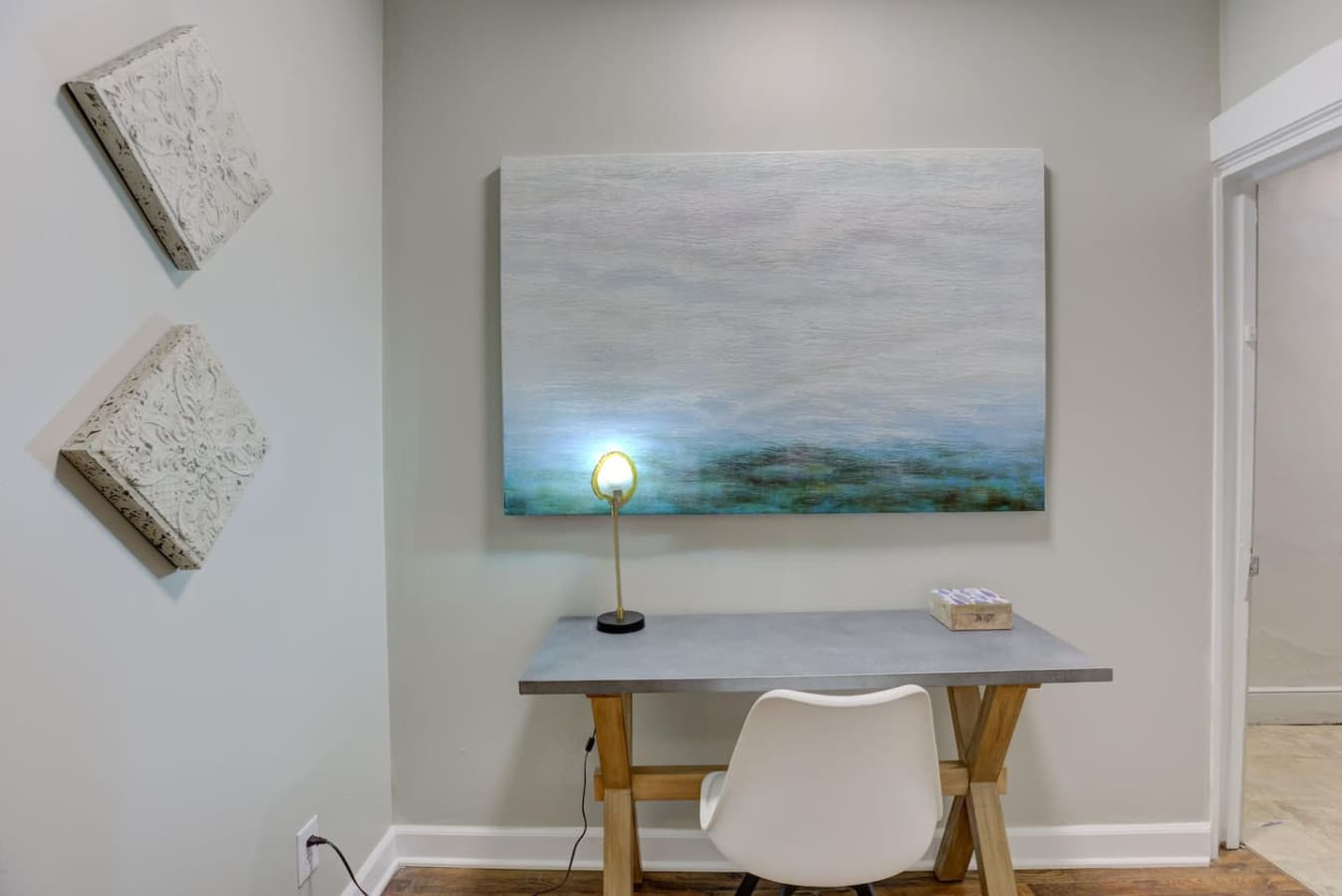 Stay connected and productive with this dedicated work setup.