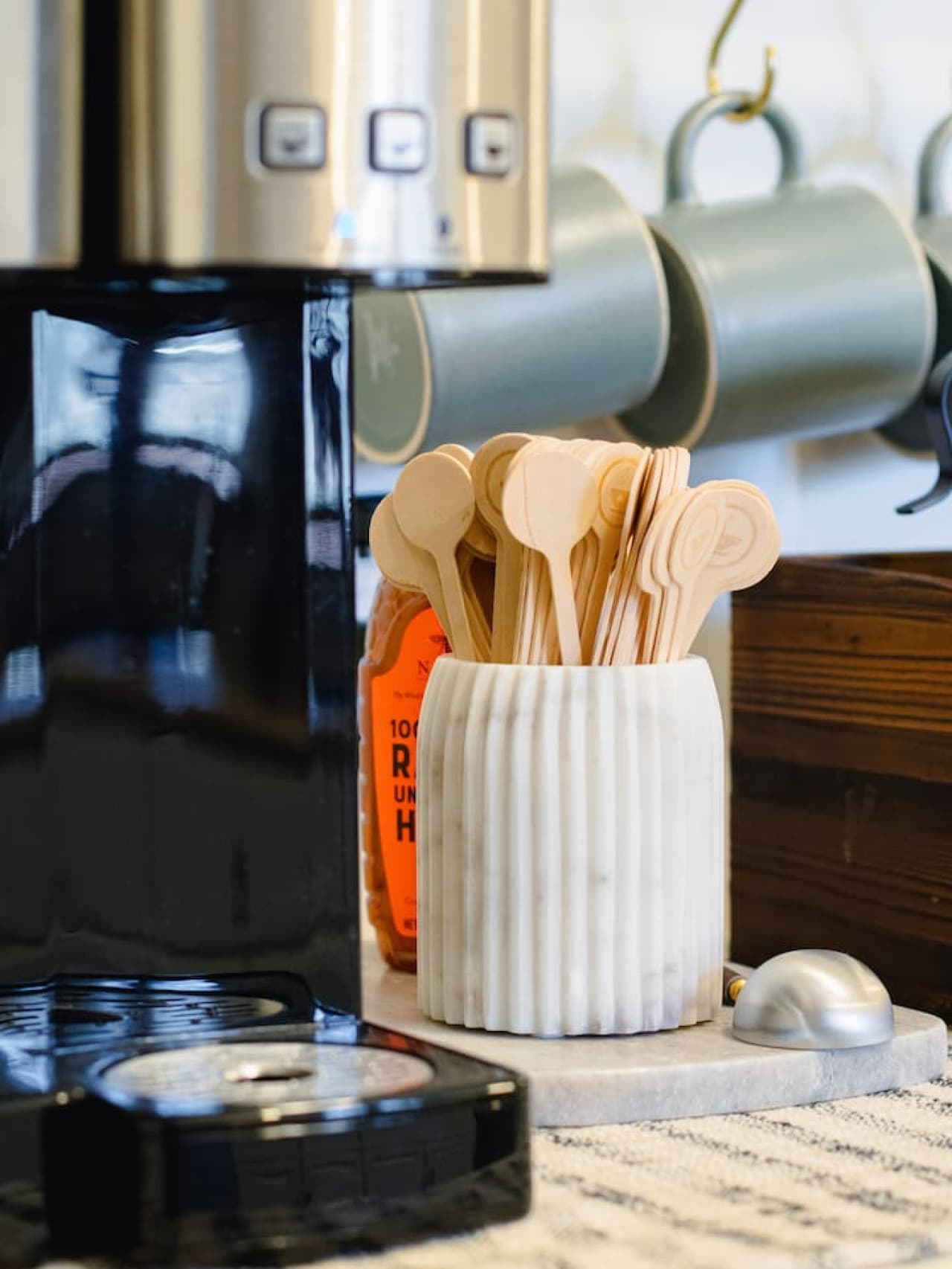 Easy access to cookware and essentials.