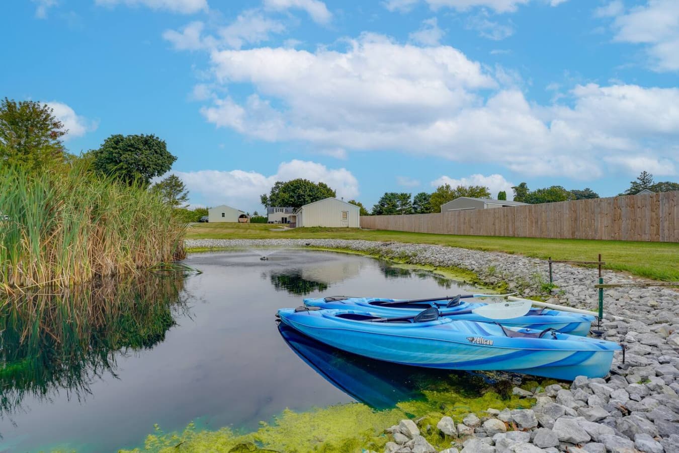 Kayaks for guest use.