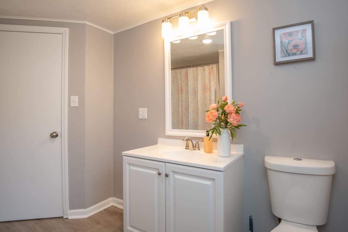 Small but mighty! Our half bathroom, all you need...right here!