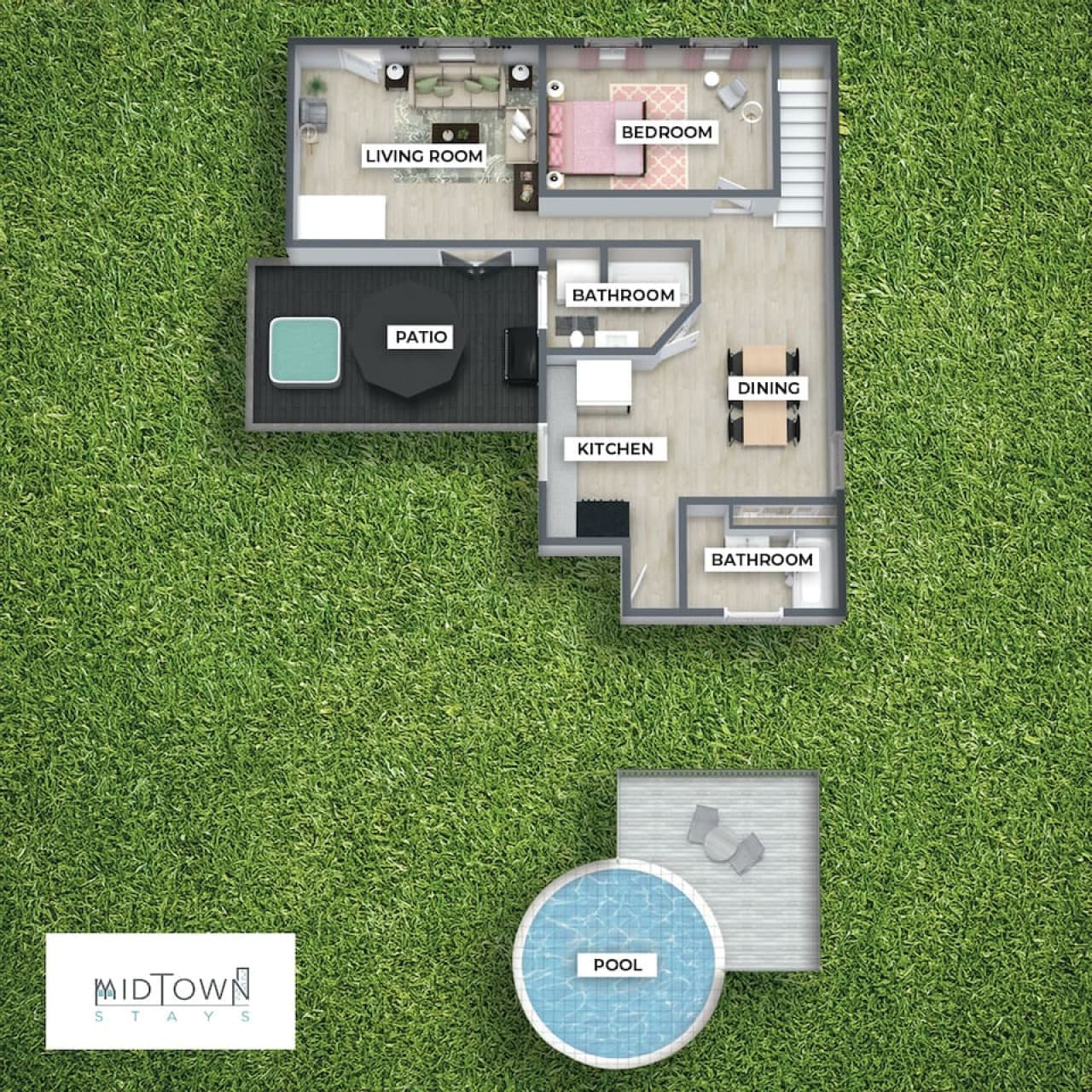 Here's our floor plan to help you visualize the house better!