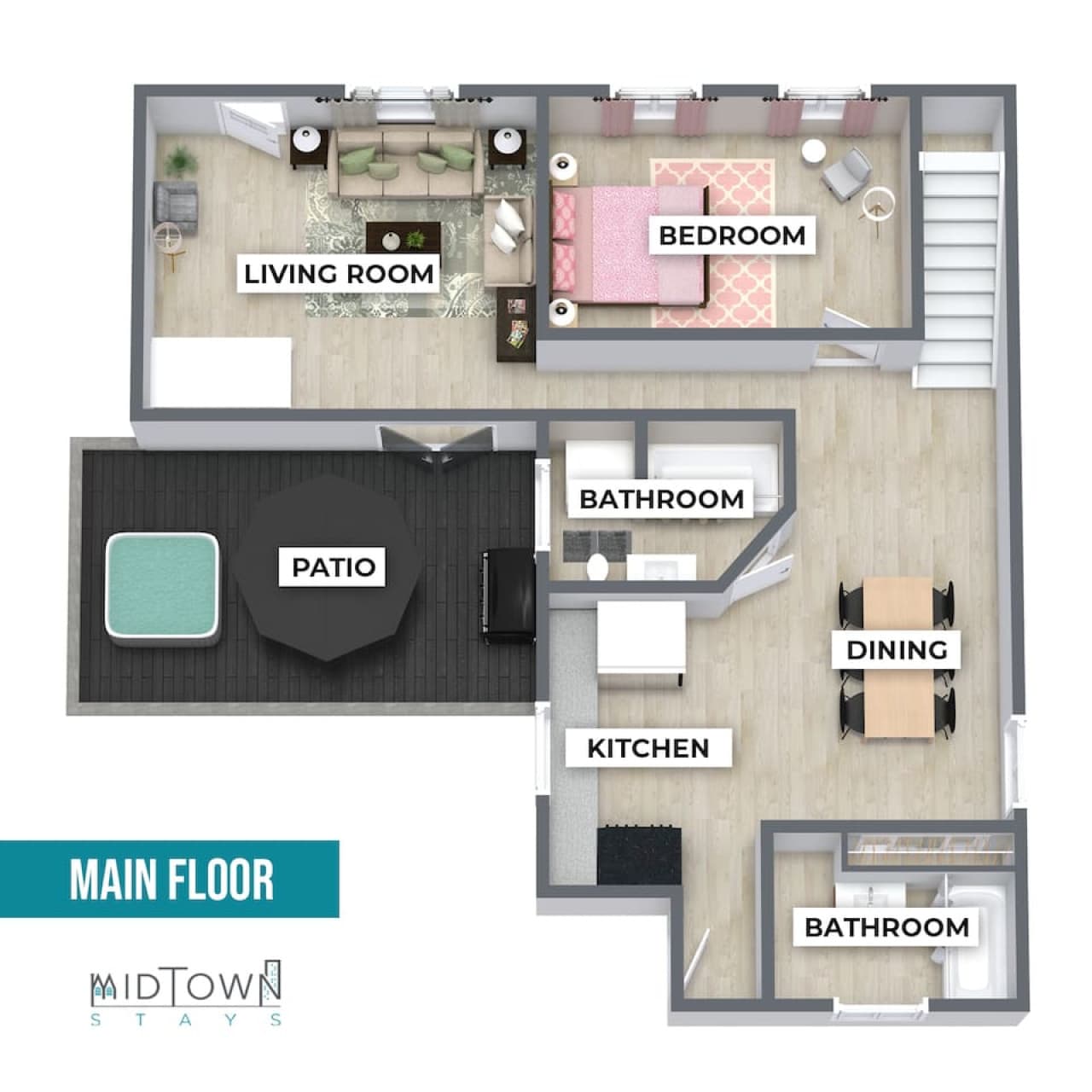 Here's our floor plan to help you visualize the house better!