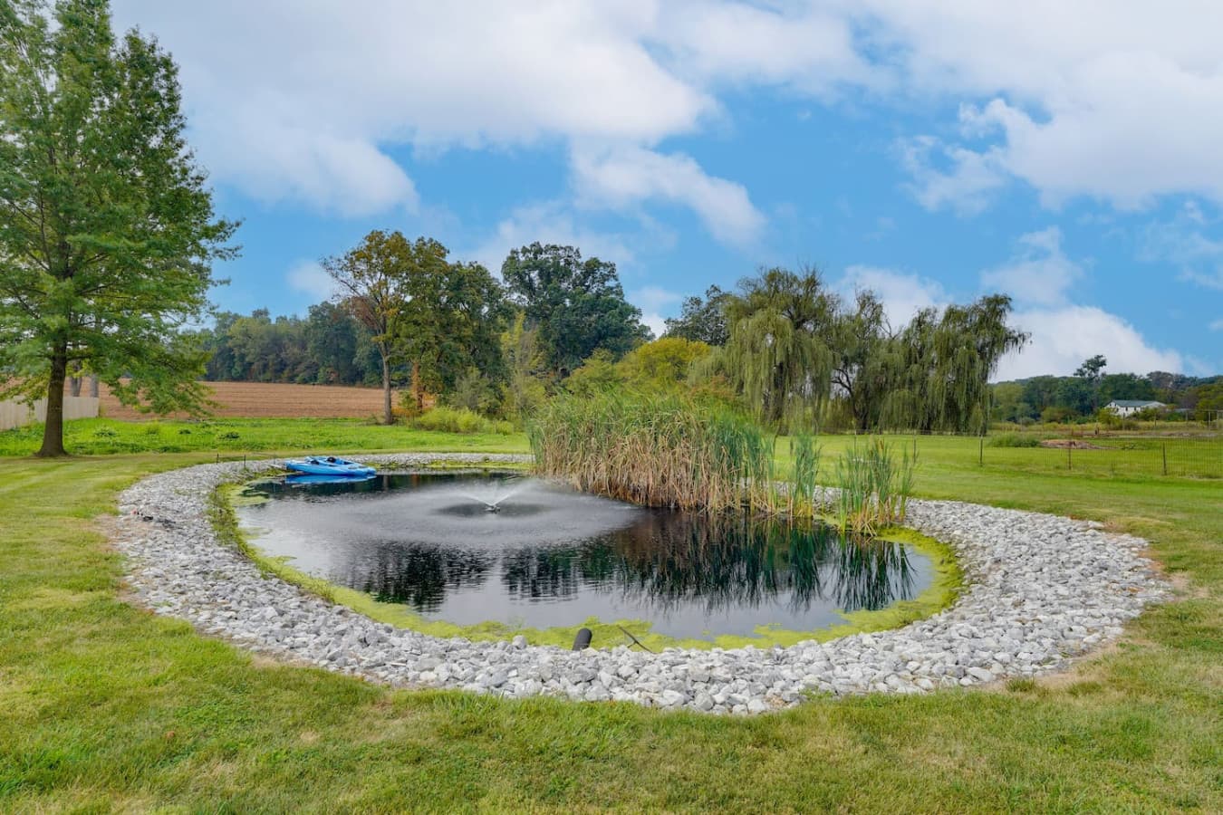 Private pond.