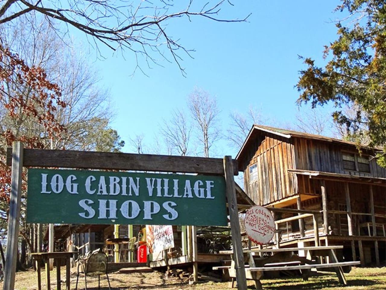 Downtown Mentone with unique artisanal shops and restaurants.