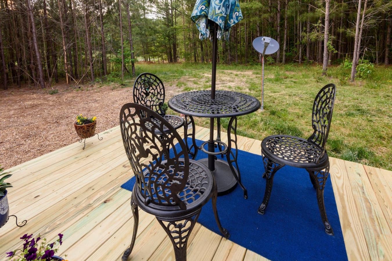 Dining Table and Chairs on Side Porch