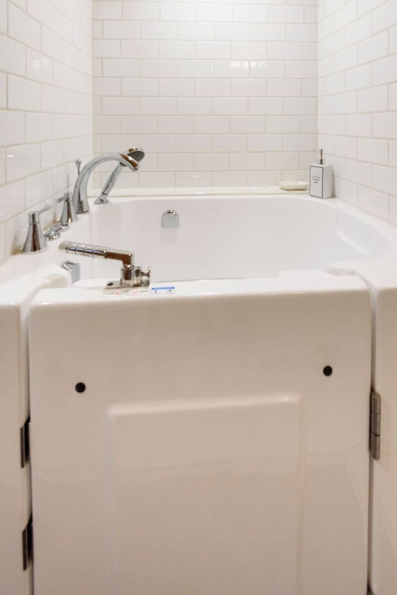 A bathtub to relax and soak in after a day of adventure.