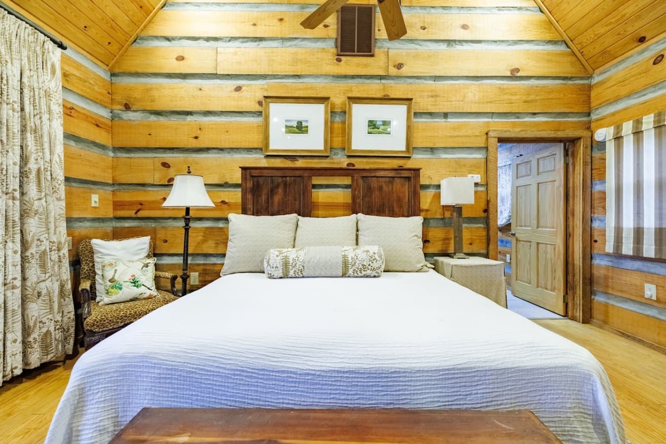 Retreat to the master suite featuring a luxurious king bed.