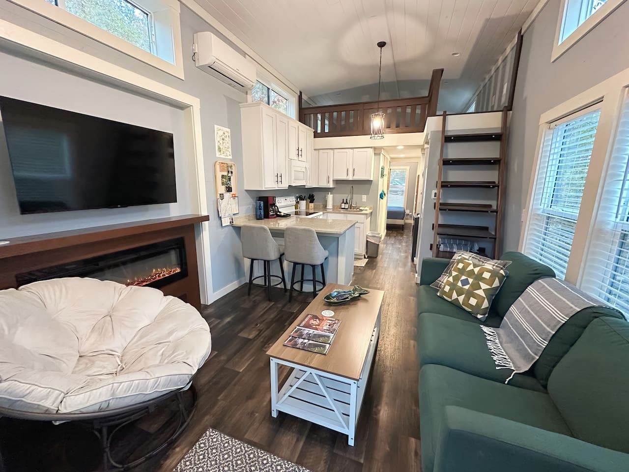 Moon River Mentone 2: Open-concept living area with plenty of natural light.