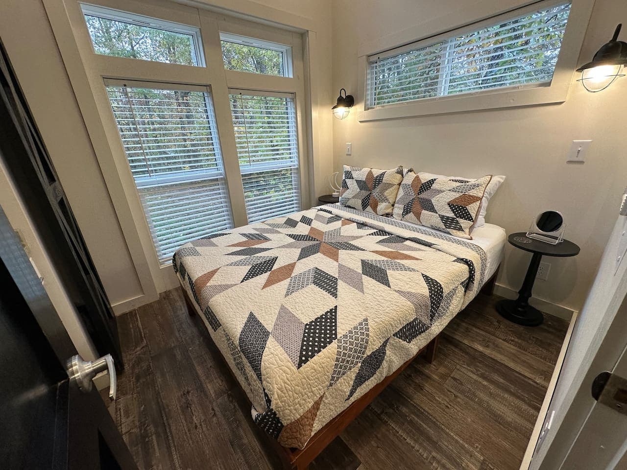 Moon River Mentone 1: Snuggle up and recharge for tomorrow’s adventures in this bedroom with a queen bed.