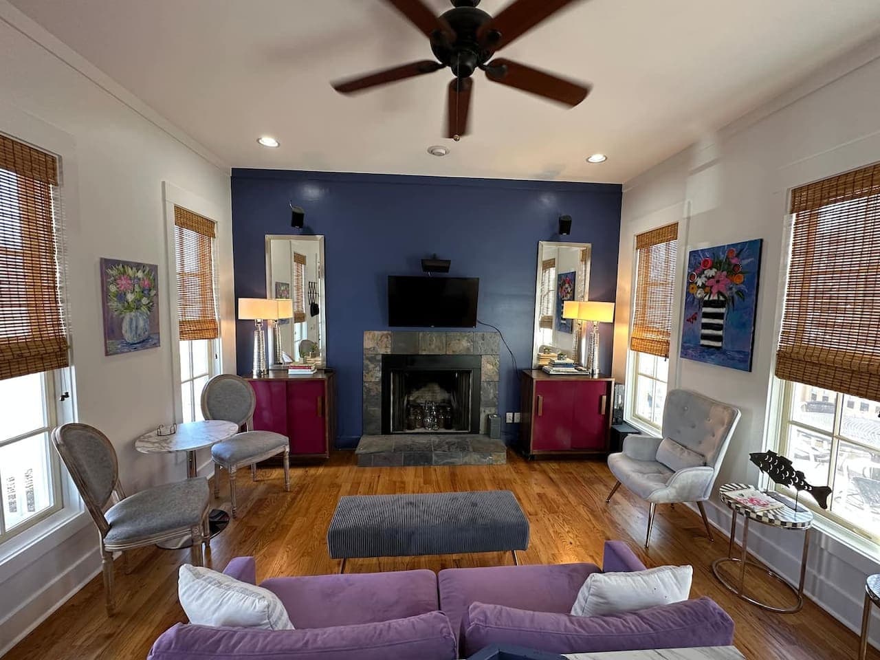 The couch is so comfy, you might forget you’re on vacation.
