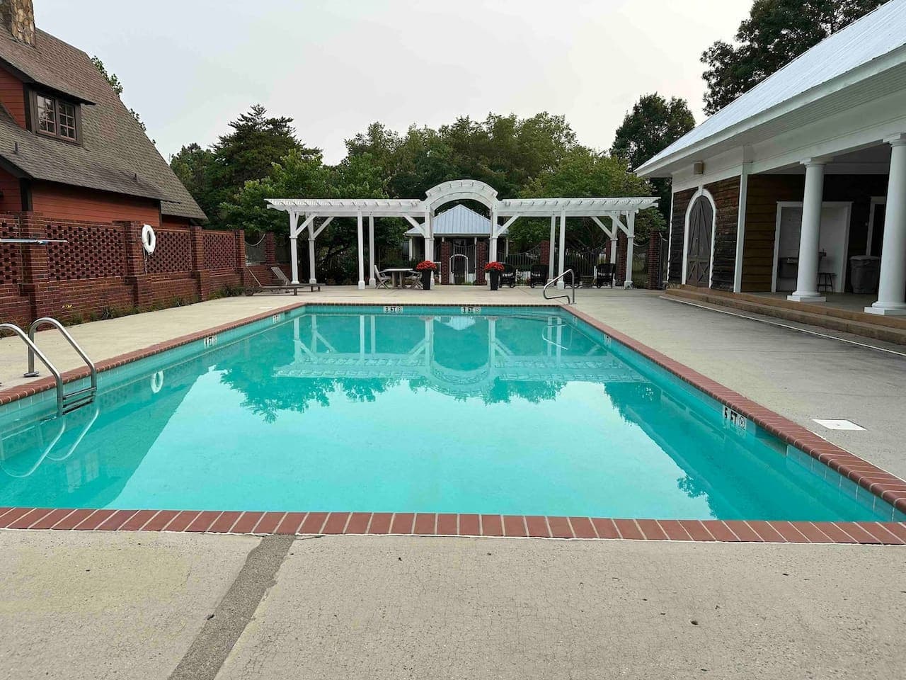 Shared community pool that's open from May-October.