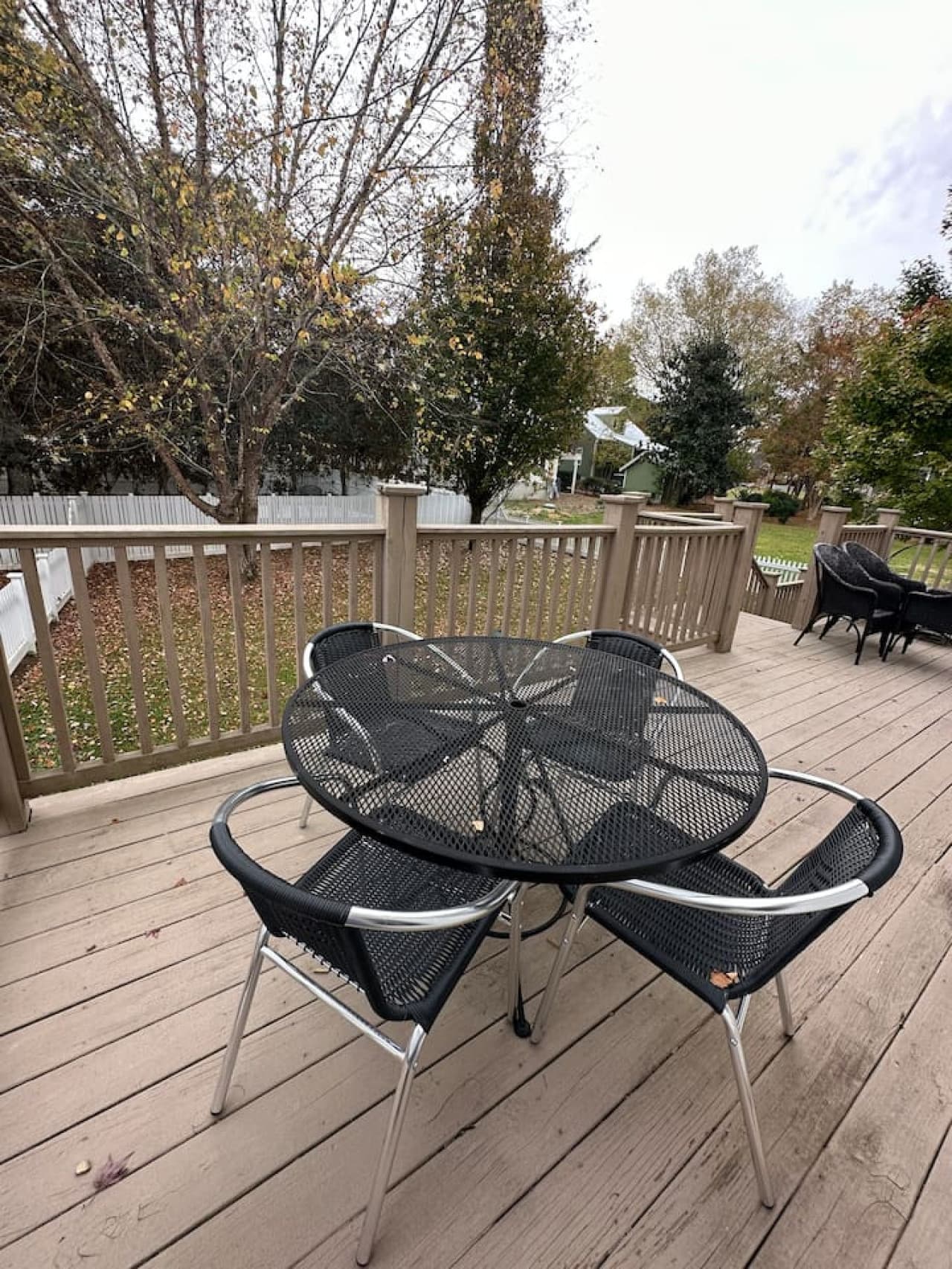 Enjoy your morning coffee or evening drink on the spacious deck while soaking in the peaceful surroundings.