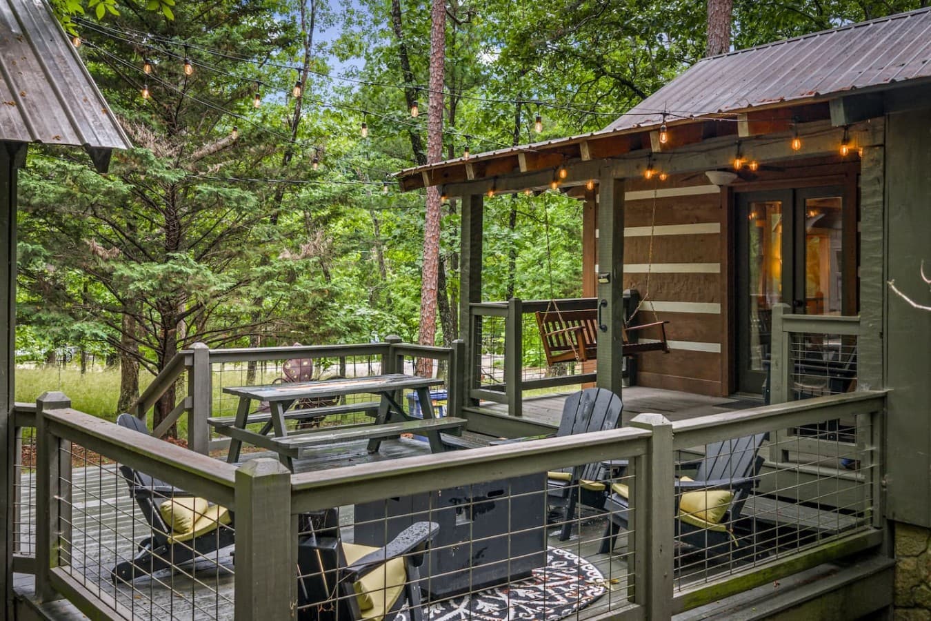 Porch connects Logged Inn and Logged Out.