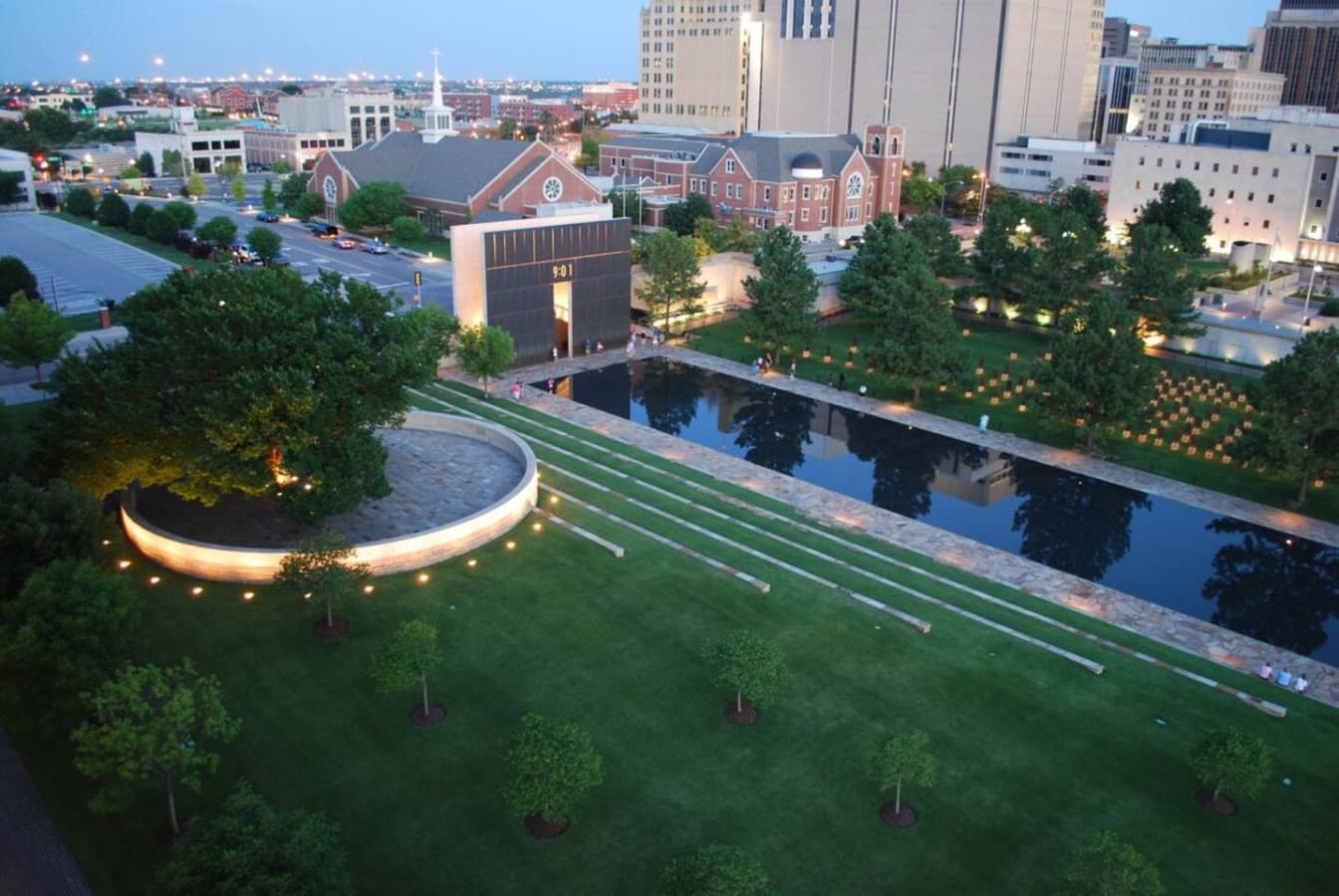 A quick 7-minute drive brings you to the Oklahoma City National Memorial & Museum.