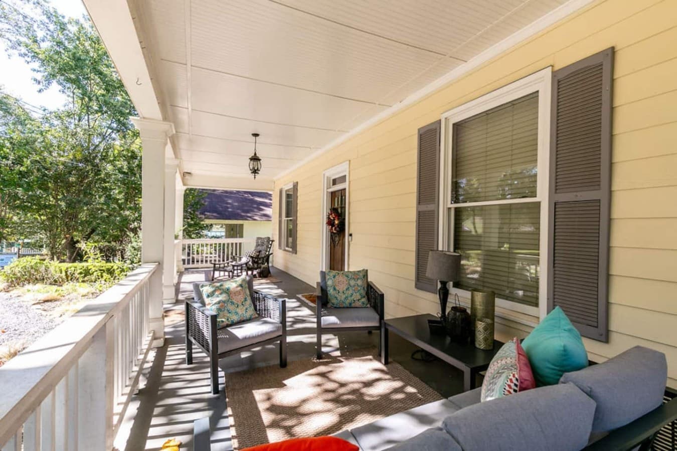 Slow mornings start here with coffee on the front porch.