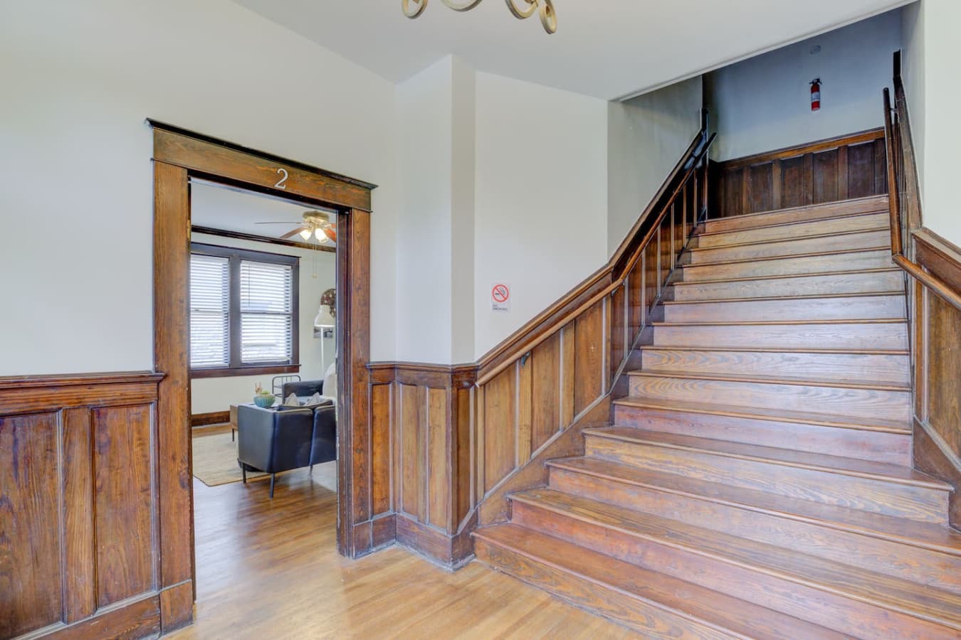 After entering through the front door you will see your private entry door to the left.