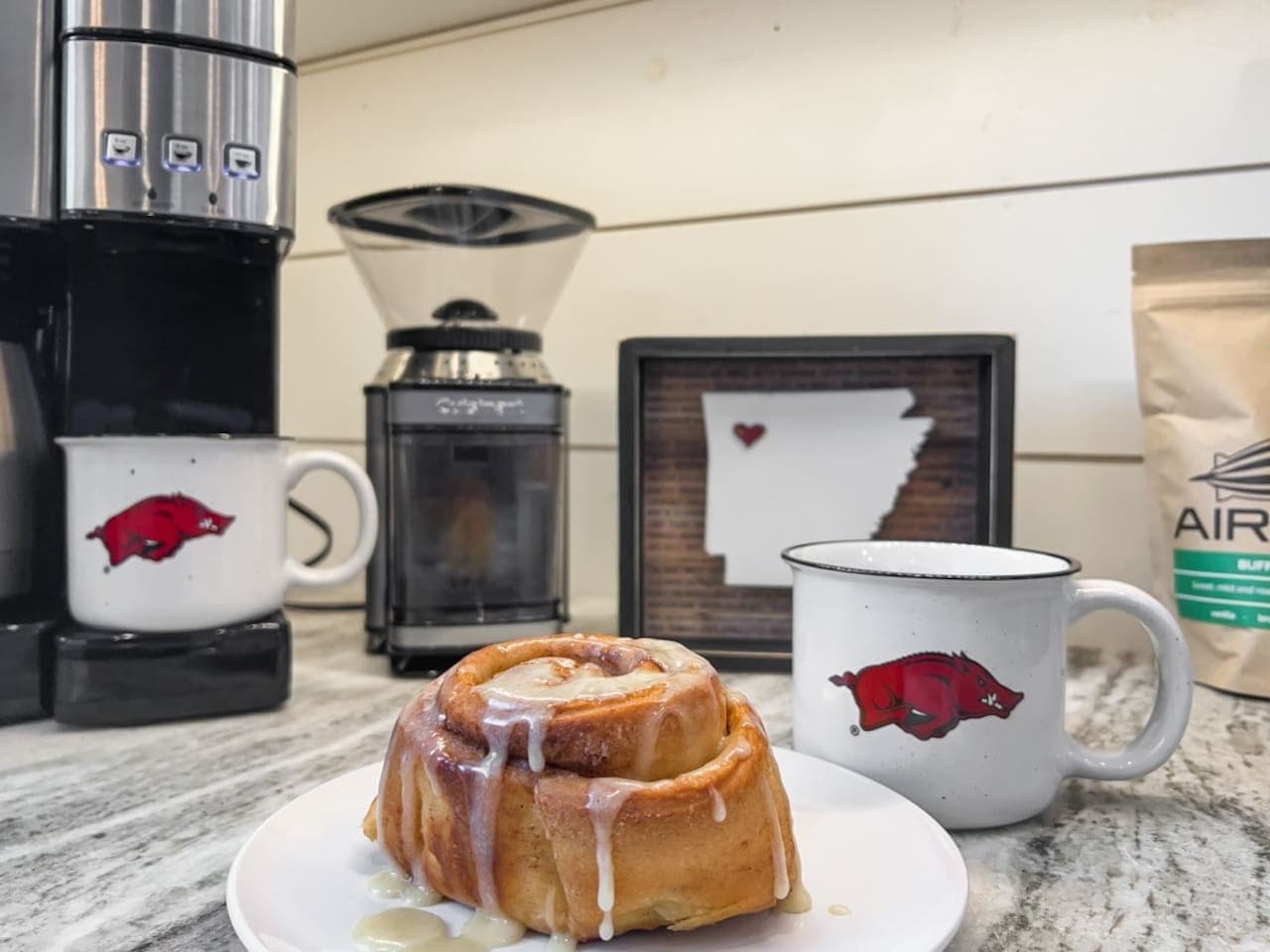 Start the day with coffee and some snacks before heading to UofA, Kessler, or downtown Fayetteville.