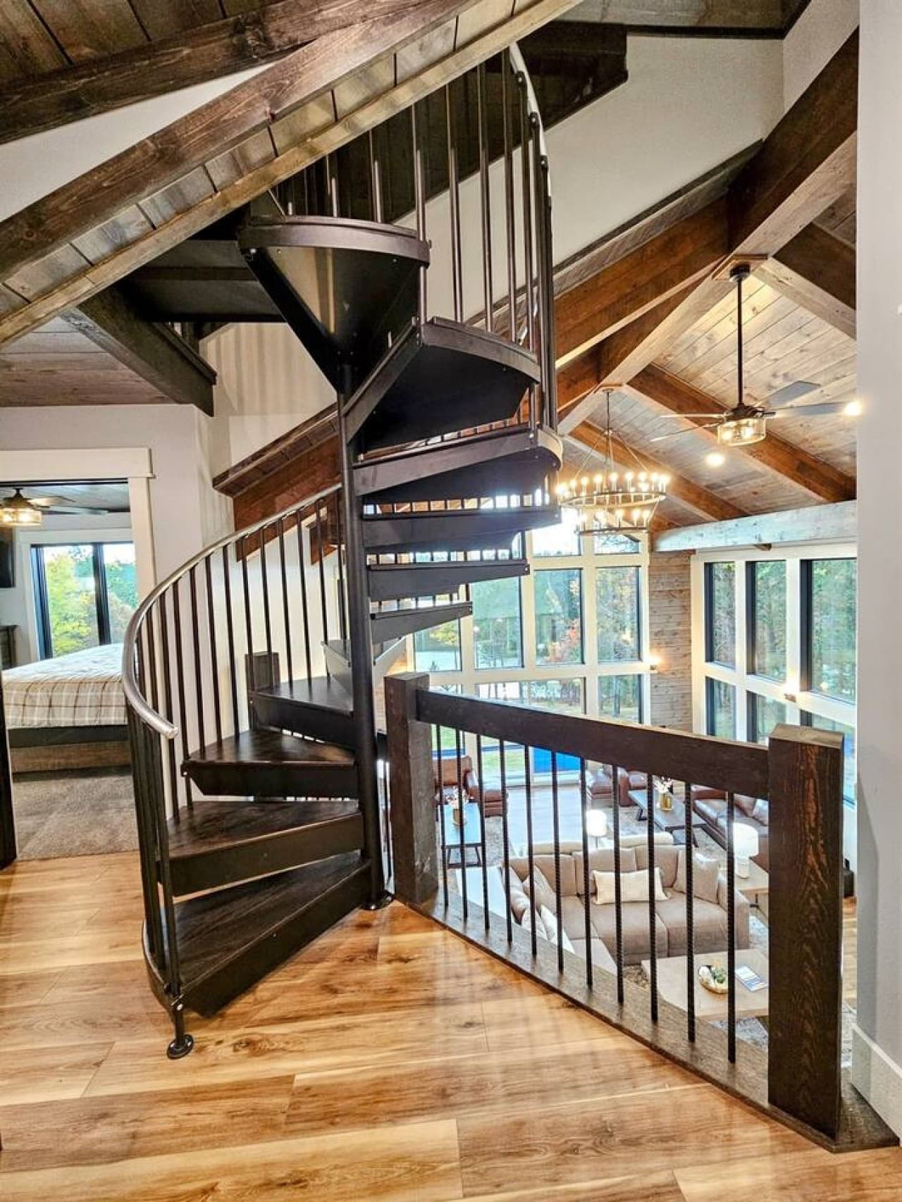 Spiral Staircase up to the Loft