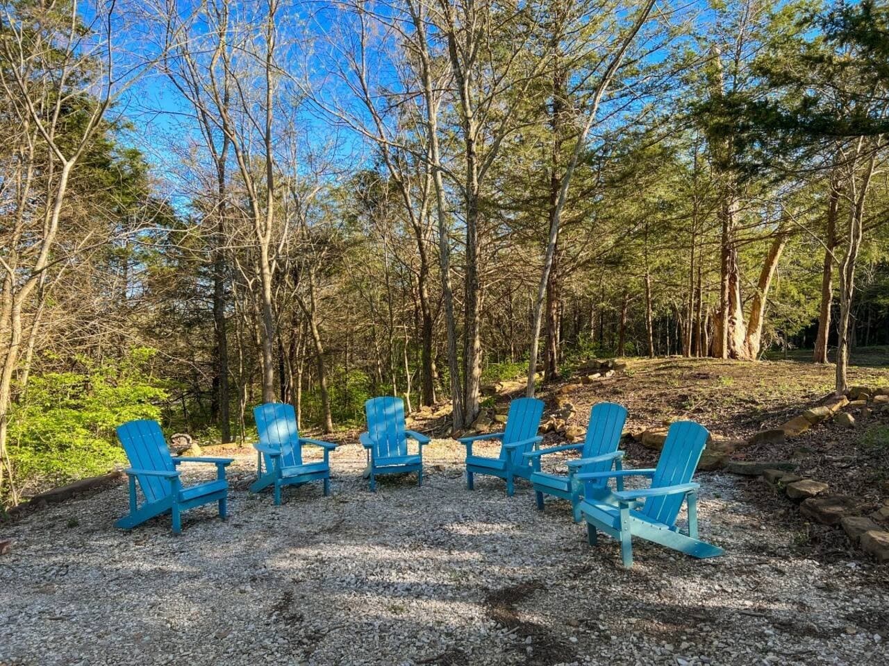 Stroll up the hill to some outdoor seating.