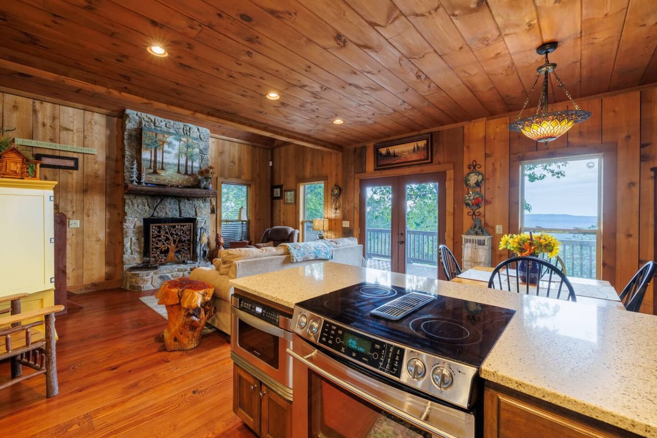 Beautiful views while cooking.